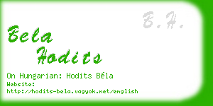 bela hodits business card